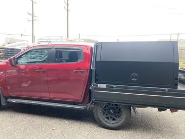 BISON 4X4 ALLOY Canopy 1200mm Jack-off Powder-Coated BLACK