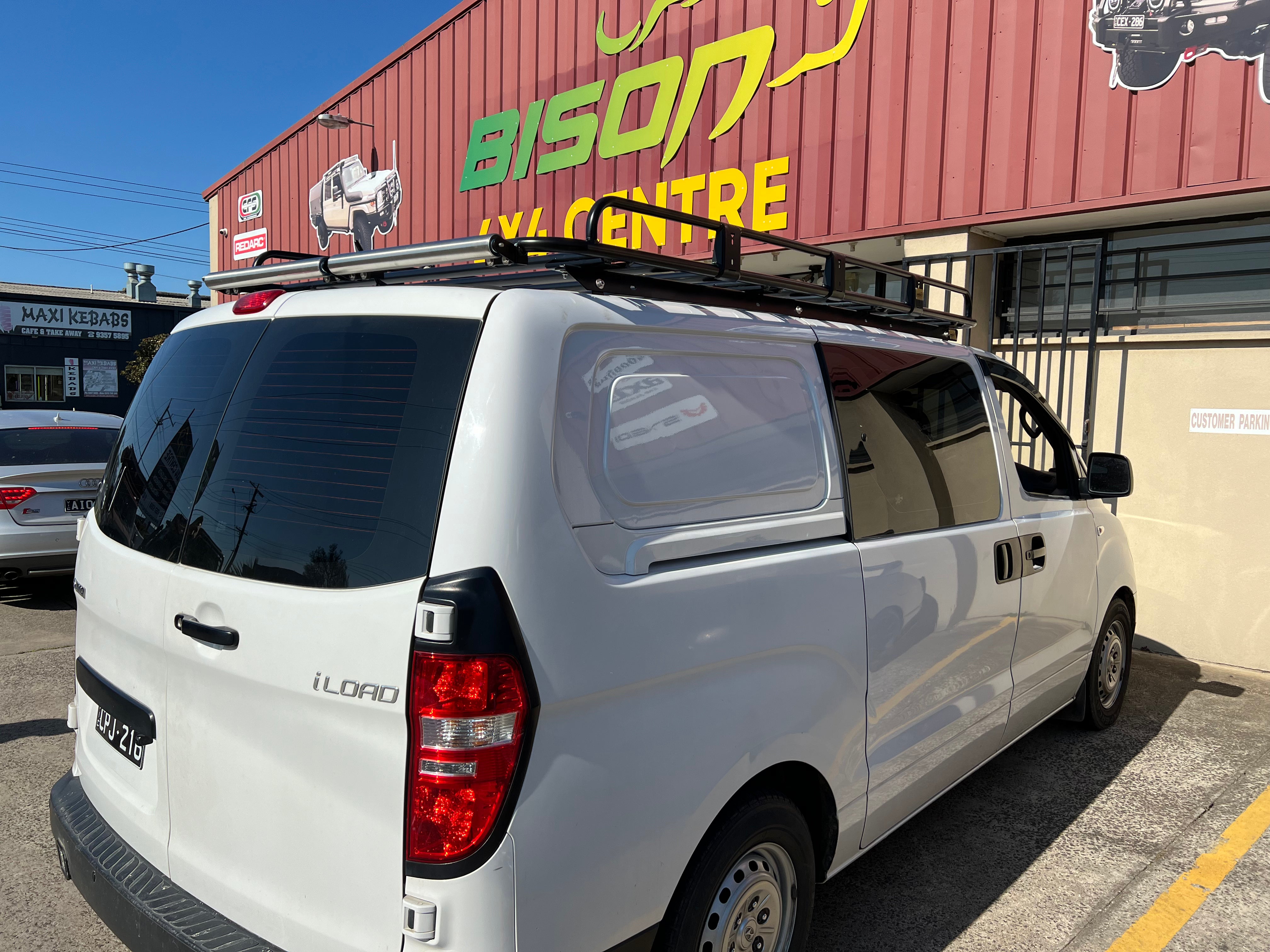 BISON 4X4 STEEL TRADESMAN ROOF RACK 2400MM FOR HYUNDAI iLOAD/iMAX 2008-2018