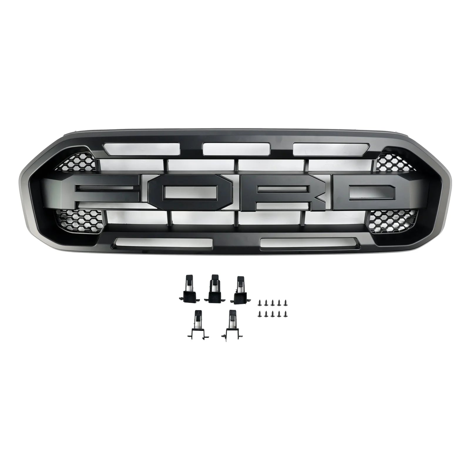 Grill to suit Ford Ranger Black Raptor Style Front Bumper Grille 2019-2023