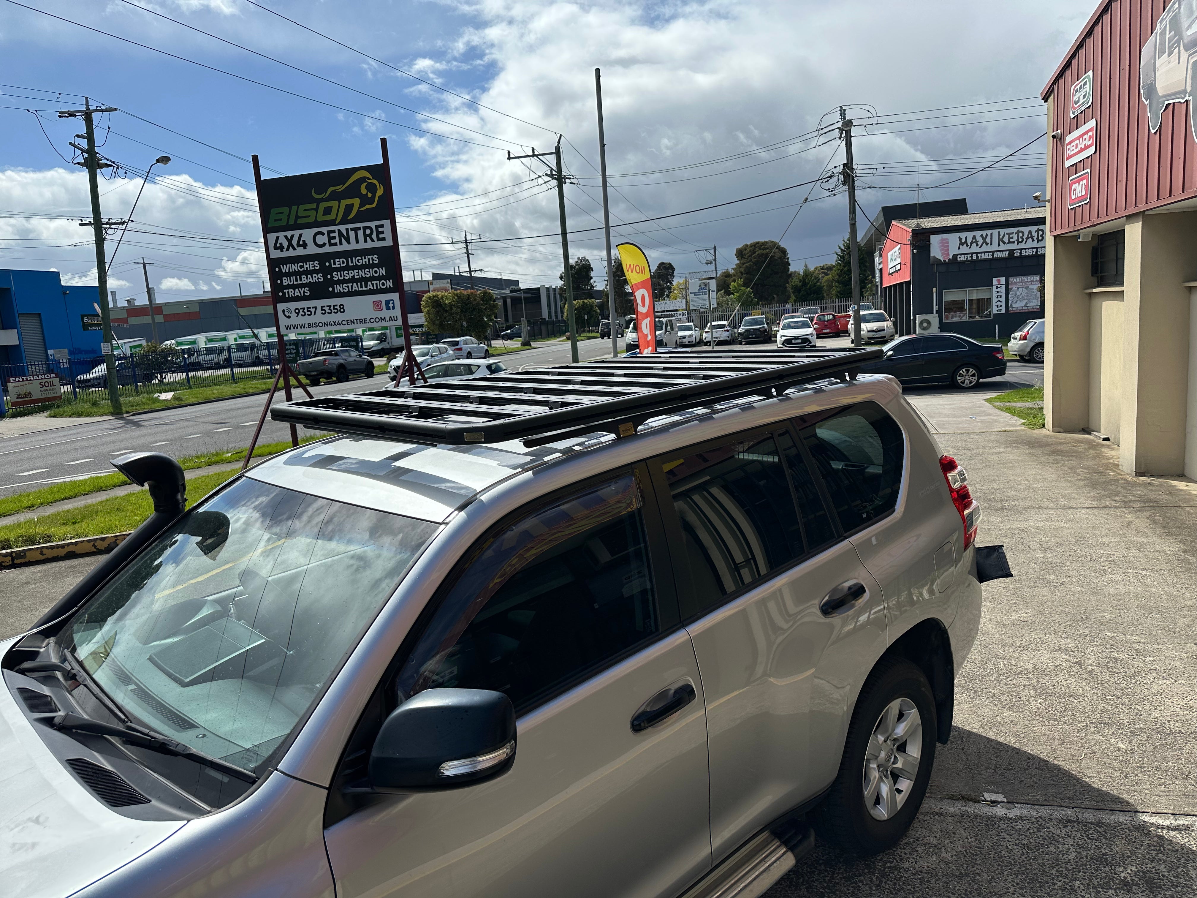 BISON 4X4 FLAT ROOF RACK FOR TOYOTA PRADO 150 SERIES 2200mm x 1250mm 