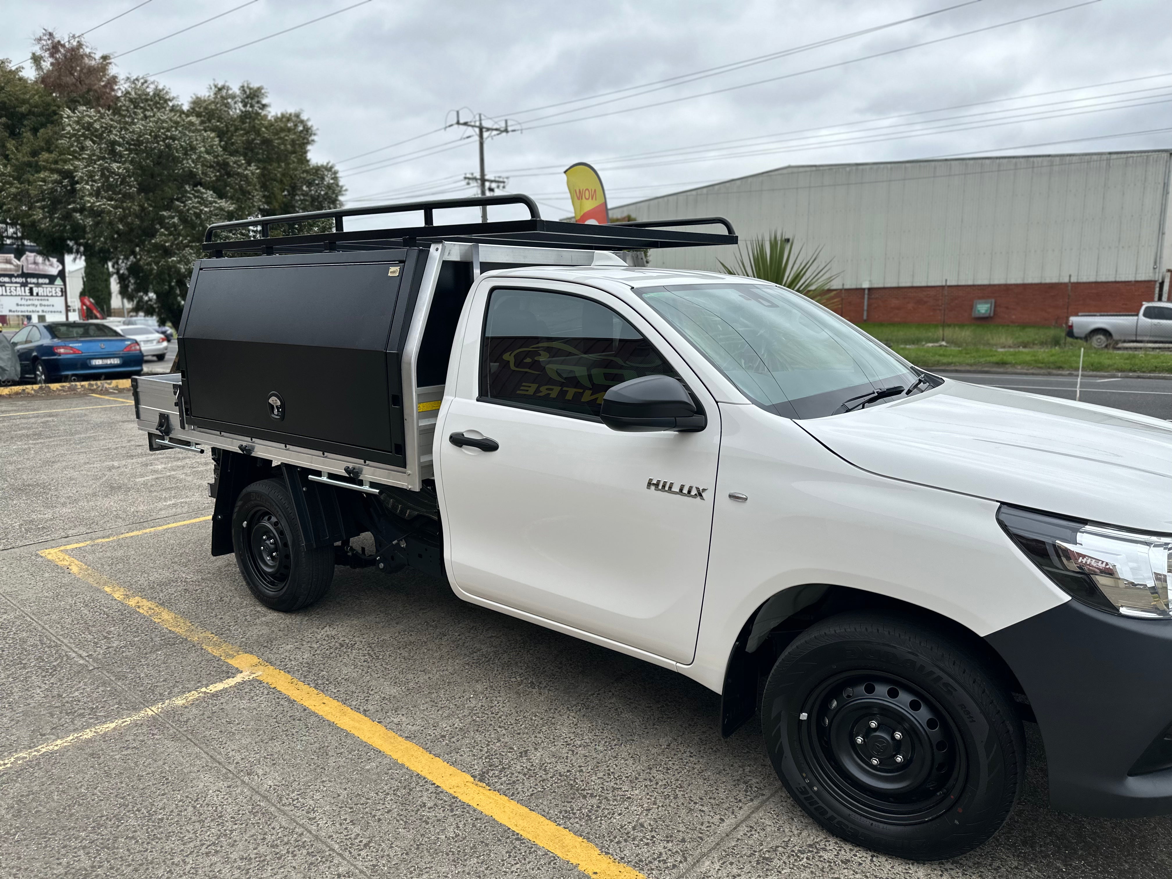 BISON 4X4 ALLOY CANOPY 1800MM JACK-OFF POWER-COATED BLACK |3 DOOR