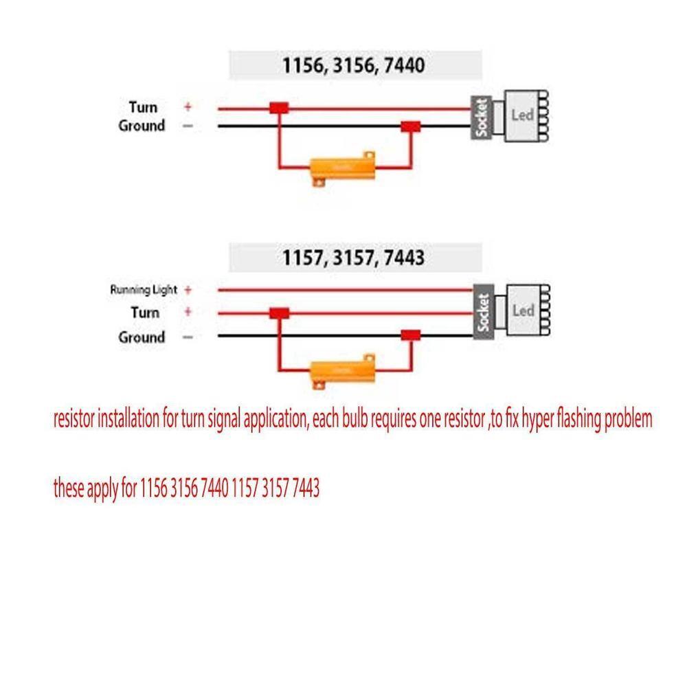 2X LOW VOLTAGE LED LOAD RESISTOR 4 TRAILER TAIL STOP LIGHTS INDICATOR LAMP