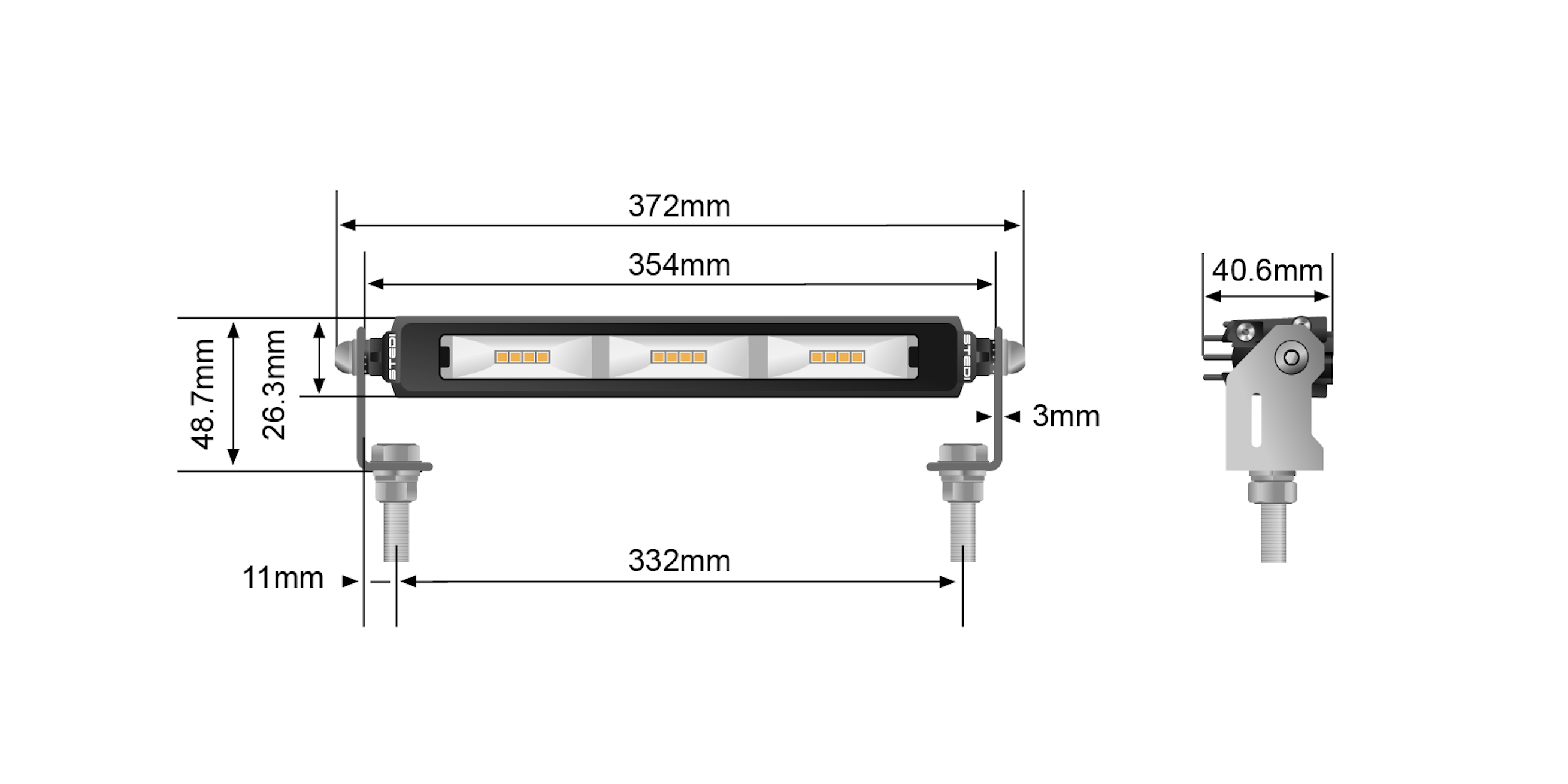 MICRO V2 13.9 INCH 24 LED FLOOD LIGHT