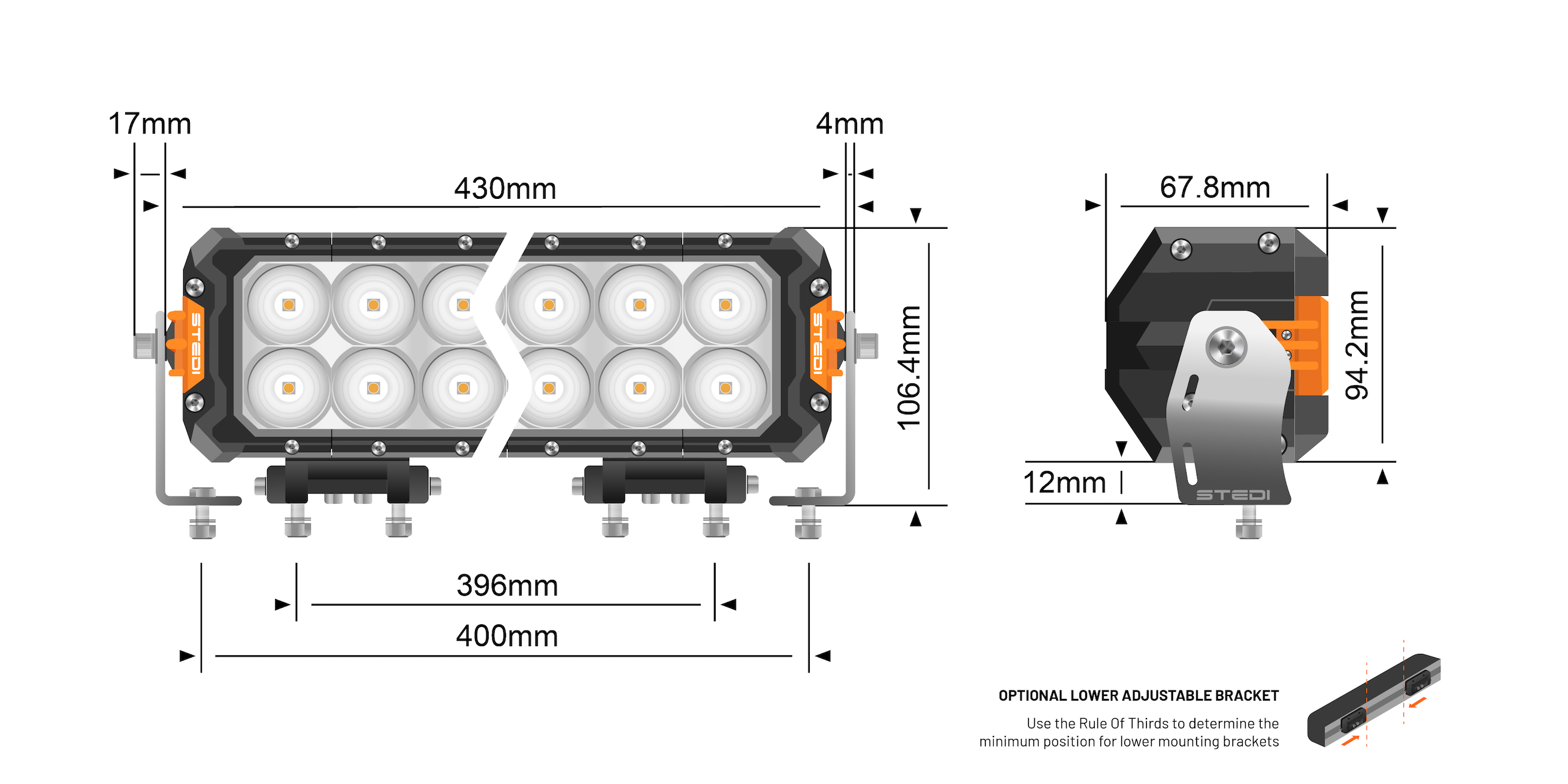 ST3303 PRO 18.4 INCH 24 LED LIGHT BAR