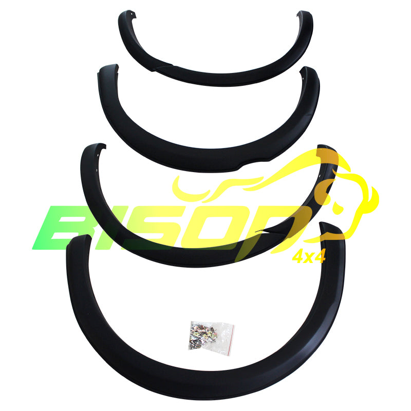 BISON 4X4 Slim Matt Black OEM Fender Flares Black Guard Trim Fits To Ford Ranger 2018-2020