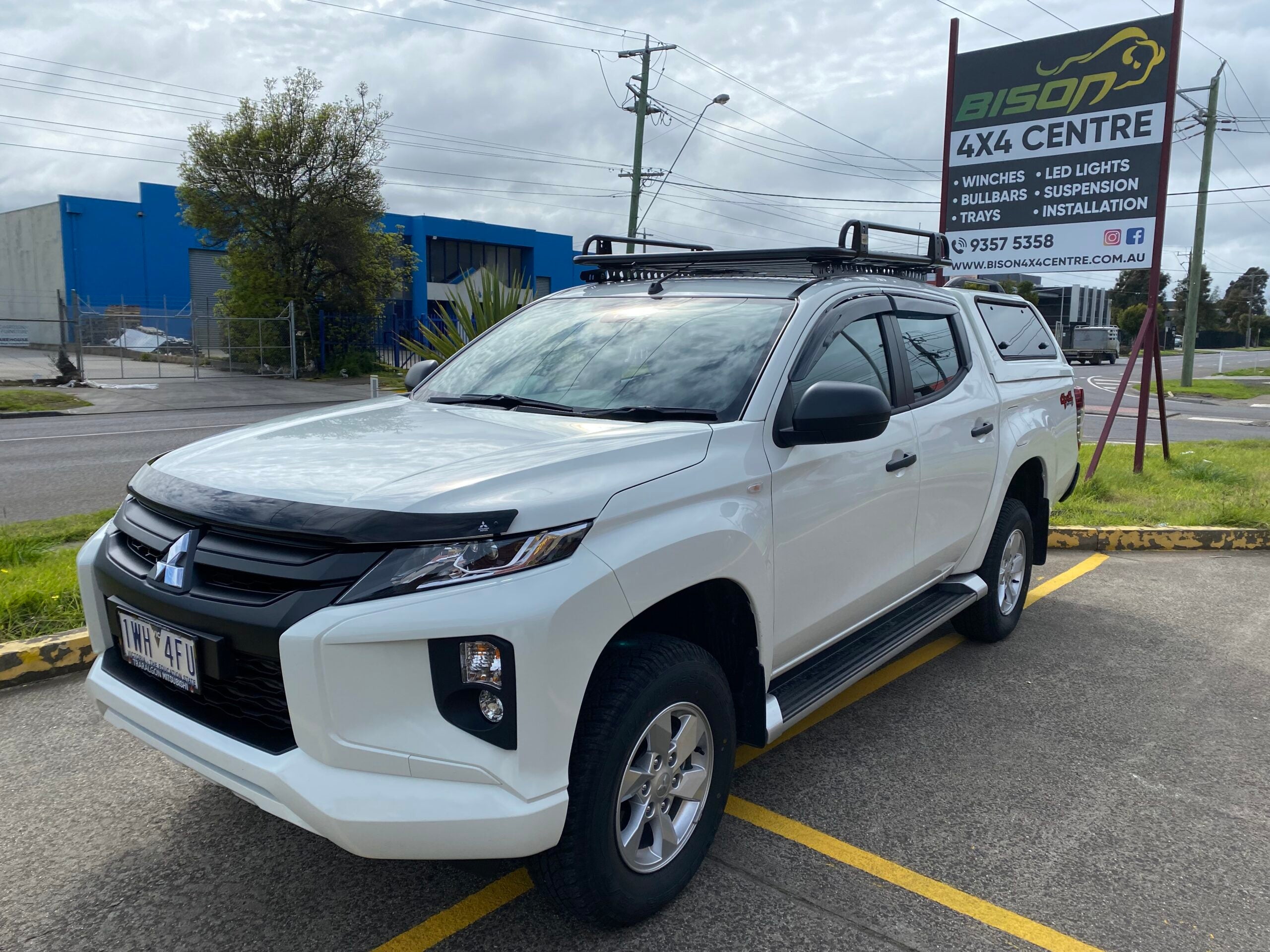 MITSUBISHI Triton MQ-MR 2015-Onwards Steel Roof Rack Open Ends 1350mm x 1250mm