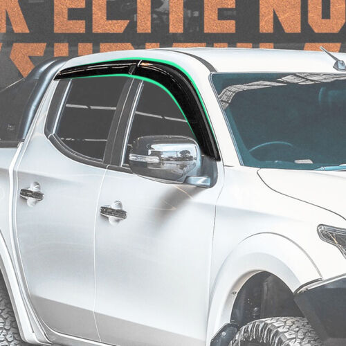 BISON 4X4 Weather Shields Door Visor Weather shields for Mitsubishi Triton 2015-2018