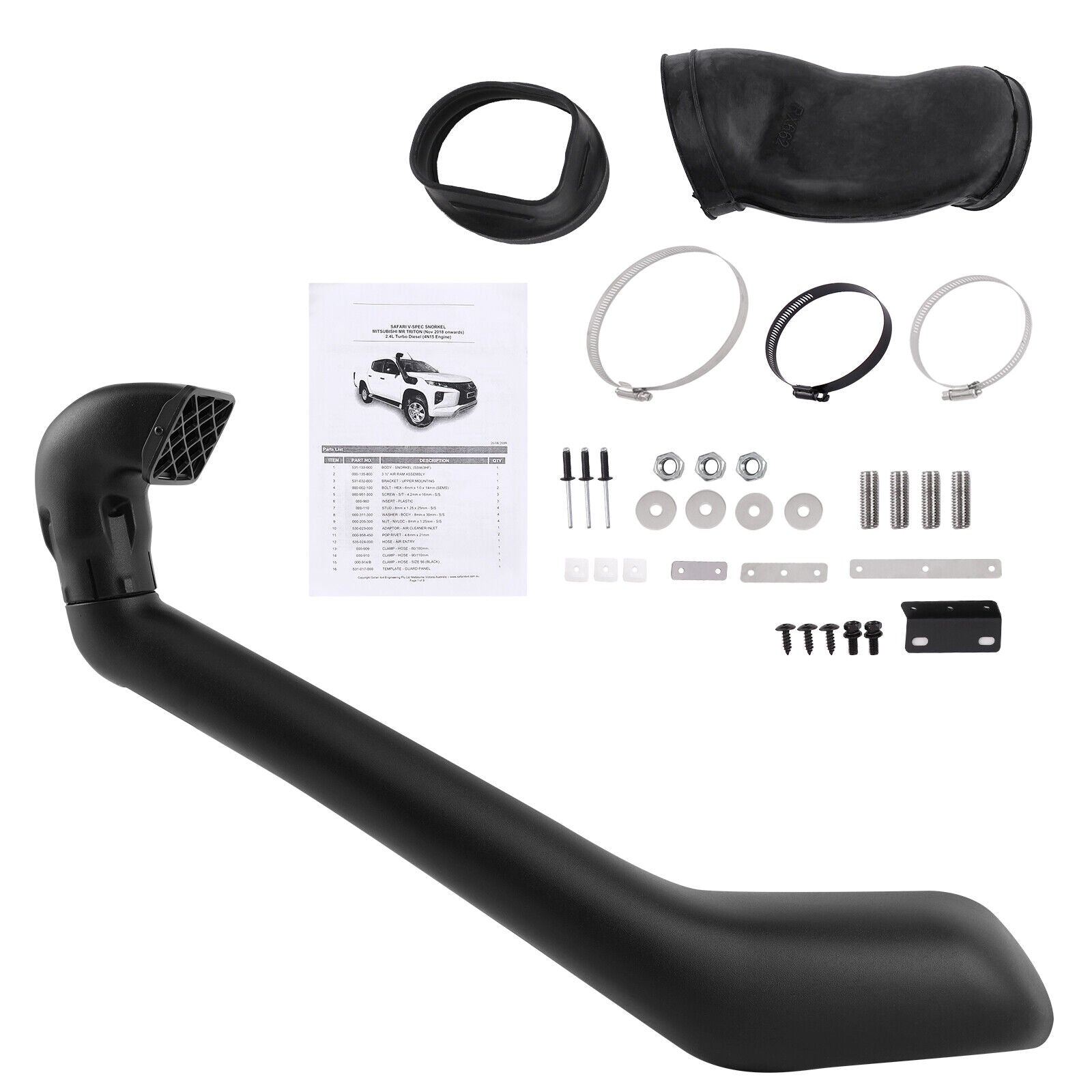 Snorkel Kit Suitable For Mitsubishi Triton L200 MQ MR 2015-2018 2.4L Air Intake