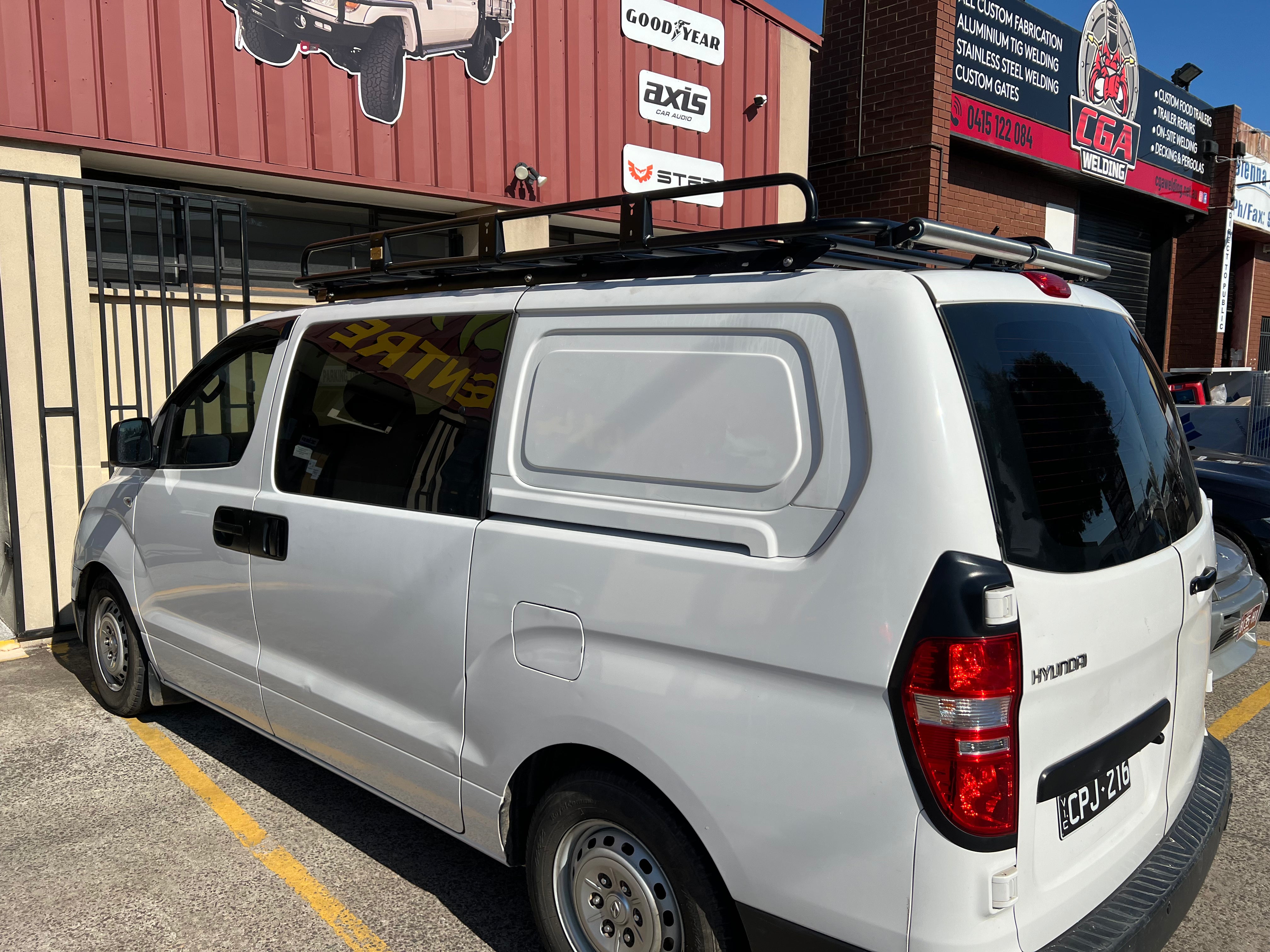 BISON 4X4 STEEL TRADESMAN ROOF RACK 2400MM FOR HYUNDAI iLOAD/iMAX 2008-2018