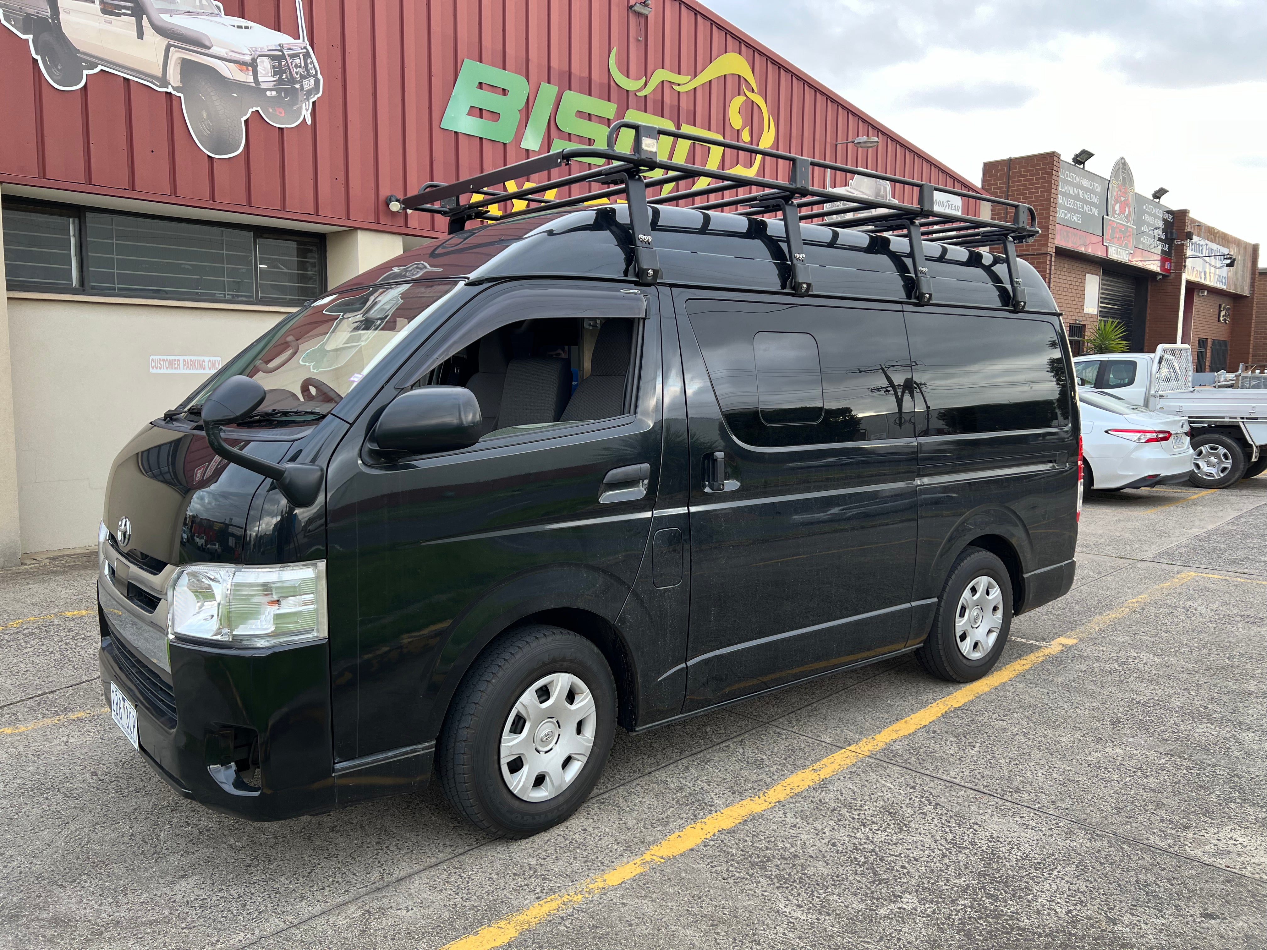 BISON 4X4 STEEL TRADESMAN ROOF RACK FOR TOYOTA HIACE COMMUTER 2004-2018