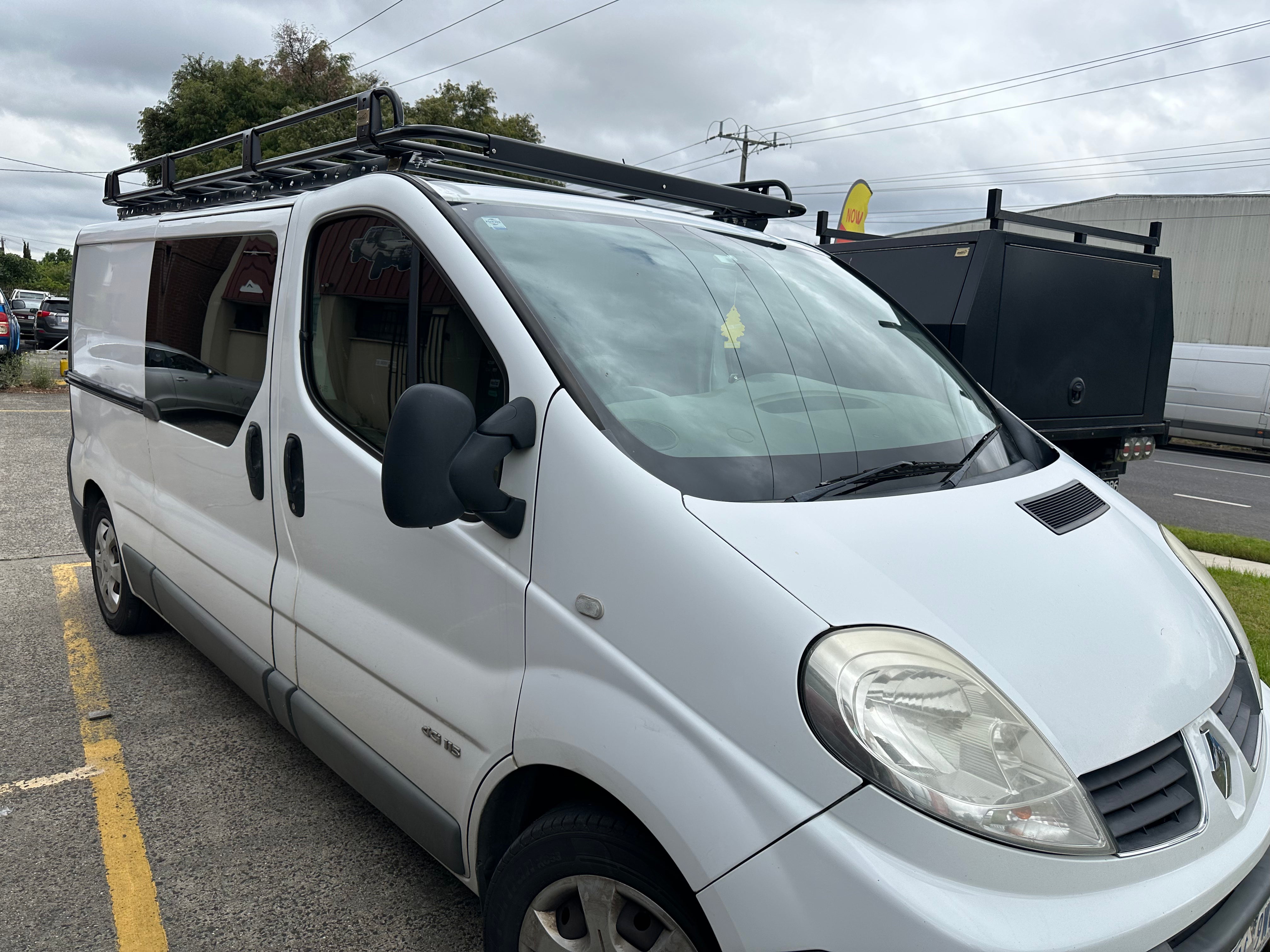 Renault Trafic LWB 2001-2014 Tradesman Steel Roof Rack Open Ends 3000x1600mm