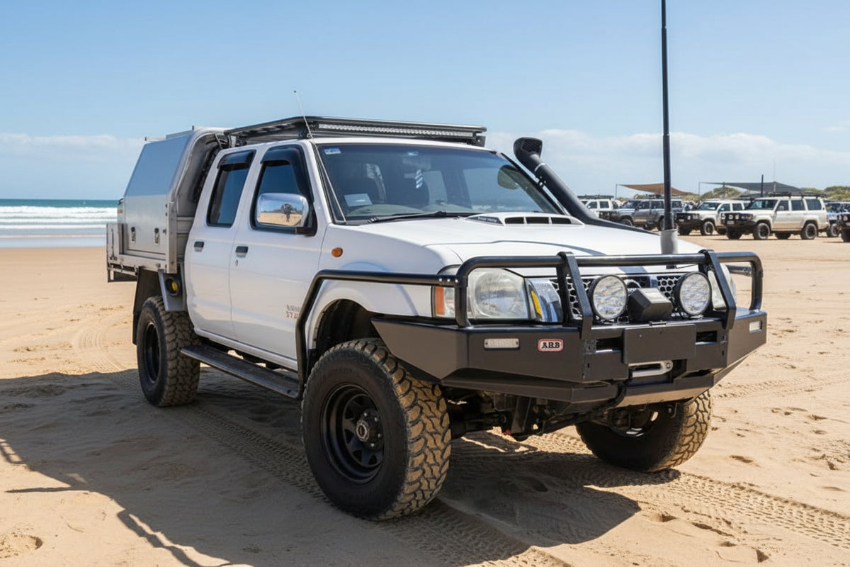 Heavy Duty Side Steps & Brush Rail Bars for Nissan Navara D22 1997-2016 Dual Cab
