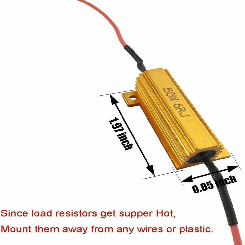 2X LOW VOLTAGE LED LOAD RESISTOR 4 TRAILER TAIL STOP LIGHTS INDICATOR LAMP