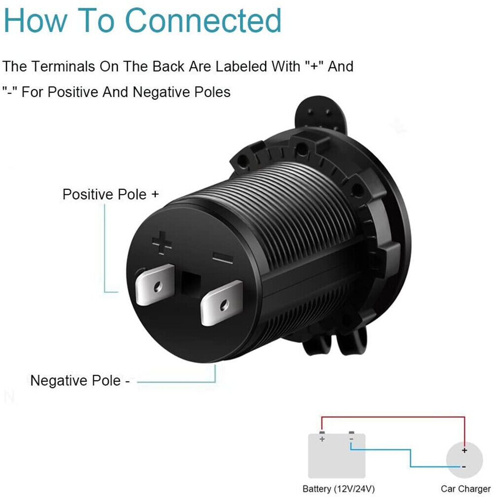 Waterproof 12V Car Truck Boat Cigarette Lighter Socket Power Adapter Outlet