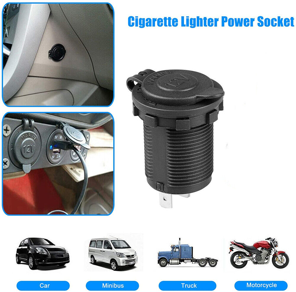 Waterproof 12V Car Truck Boat Cigarette Lighter Socket Power Adapter Outlet