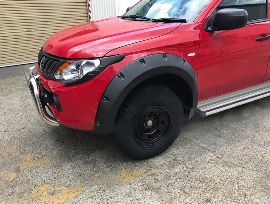 BISON 4X4 Fender Flares Wheel Arch Protector For Mitsubishi Triton 2015-2018 modified