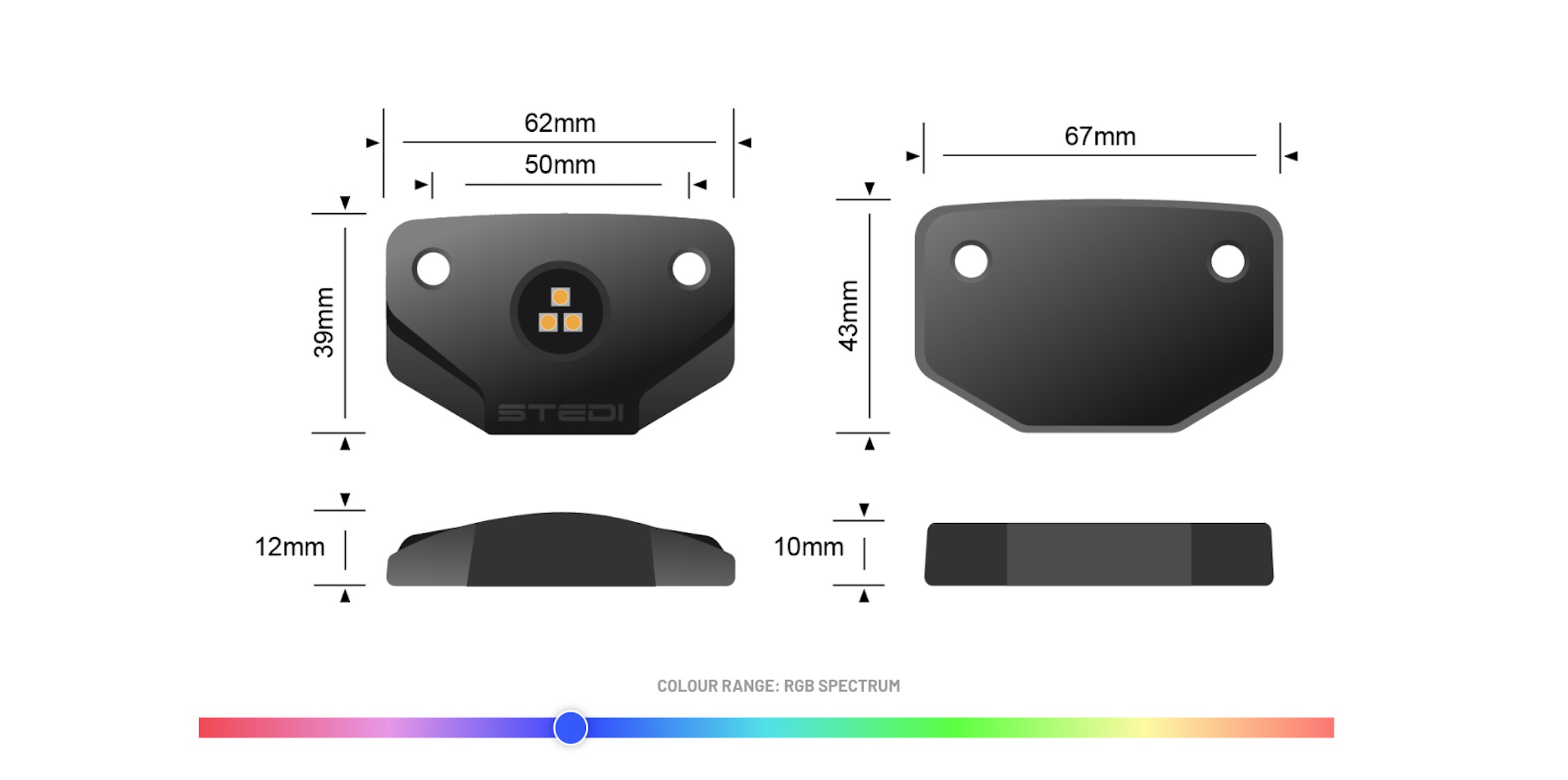 SURFACE 6 LED ROCK LIGHTS (RGB)