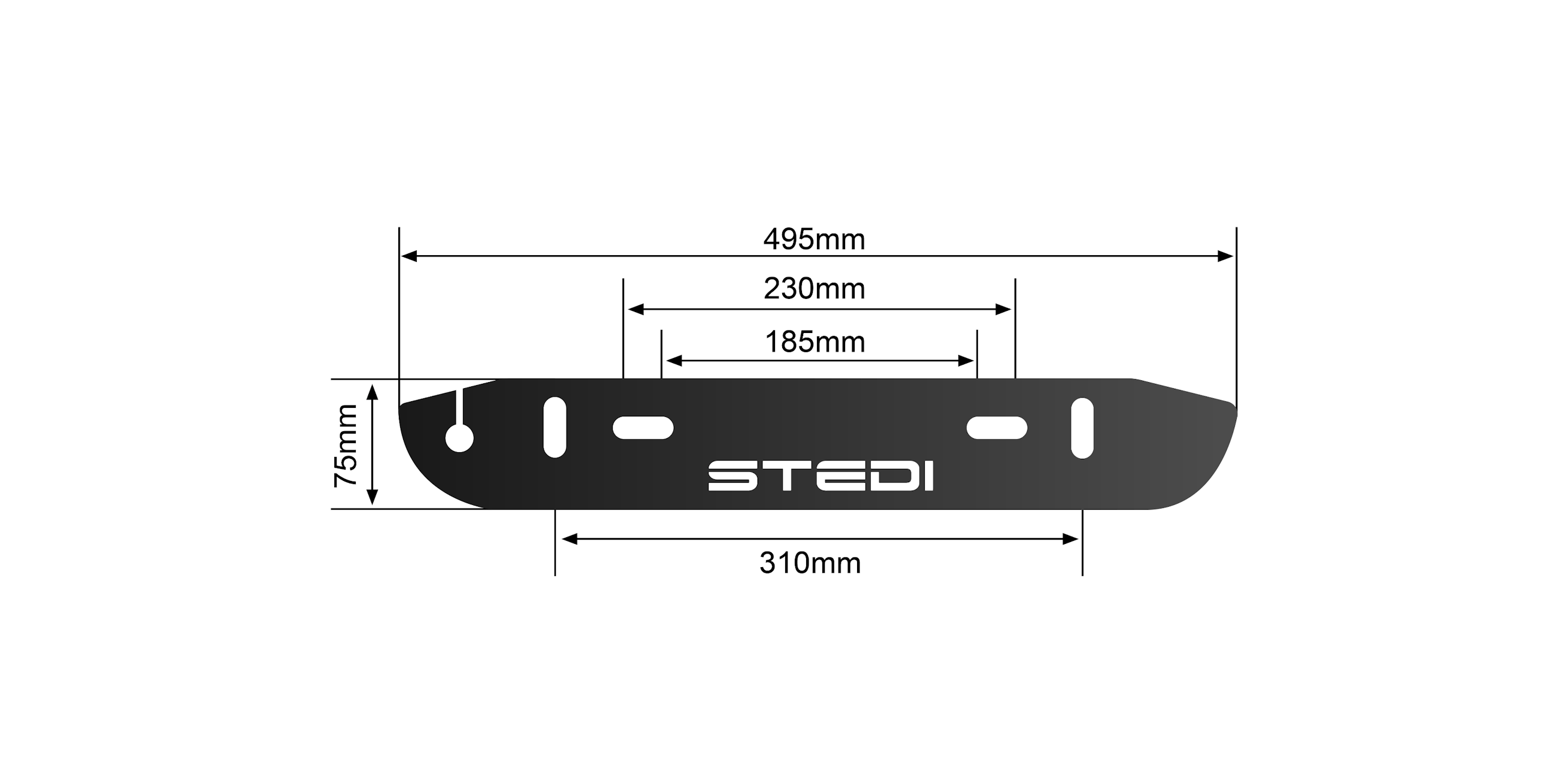 NUMBER PLATE LIGHT MOUNTING BRACKET
