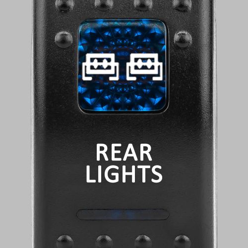 Rocker Switch for 4x4 Rear Work Lights Back Lit Blue