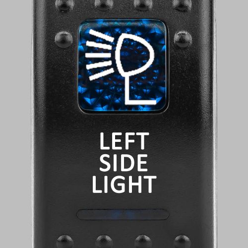 Rocker Switch for 4x4 Left Side Lights Back Lit Blue