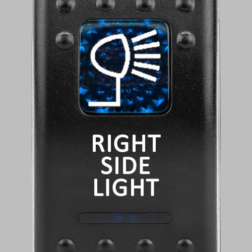 Rocker Switch for 4x4 Right Side Lights Back Lit Blue