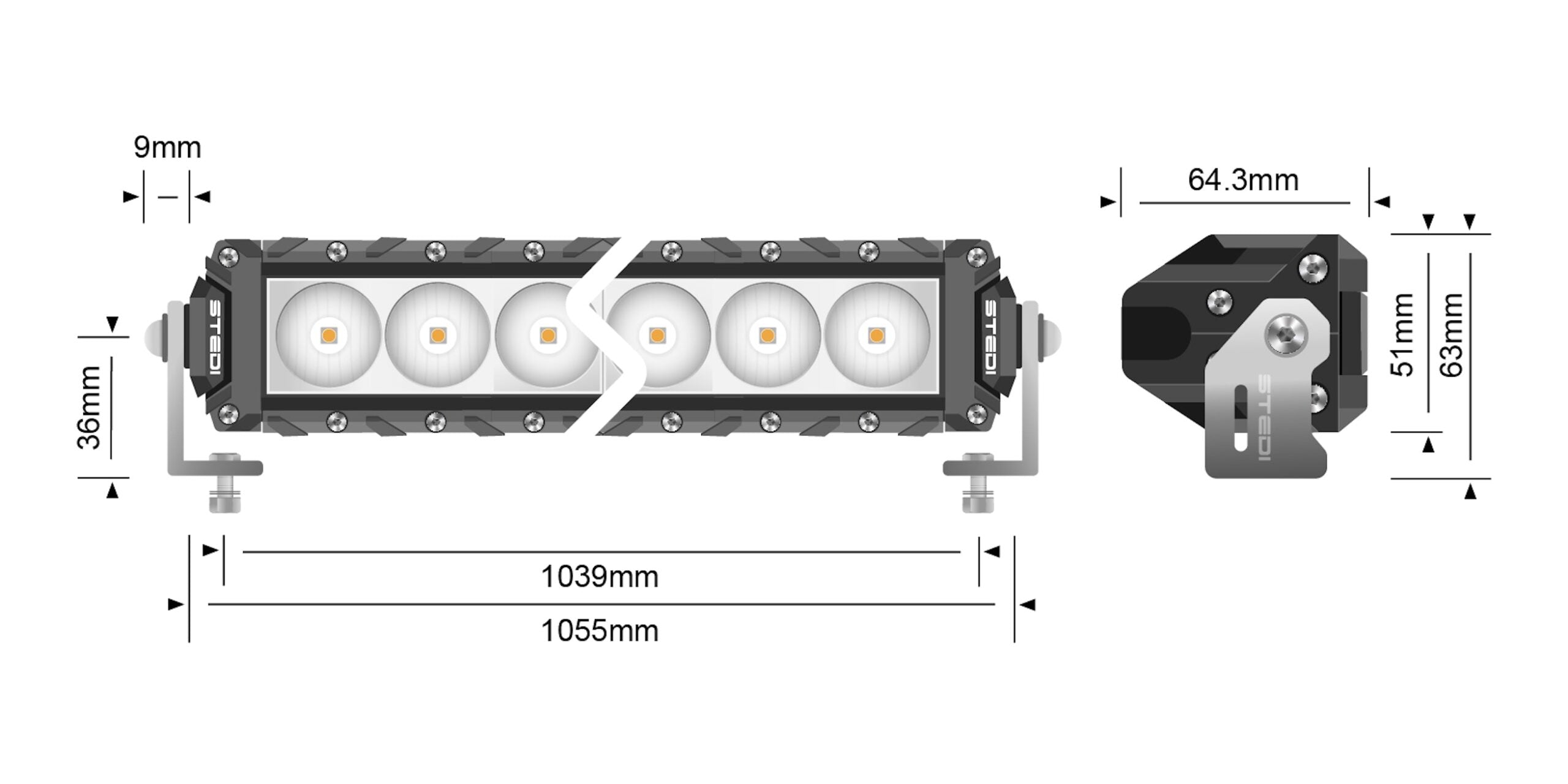 ST3K 41.5 INCH 40 LED SLIM LED LIGHT BAR