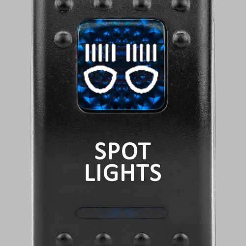 Rocker Switch for 4x4 Spot Lights Back Lit Blue