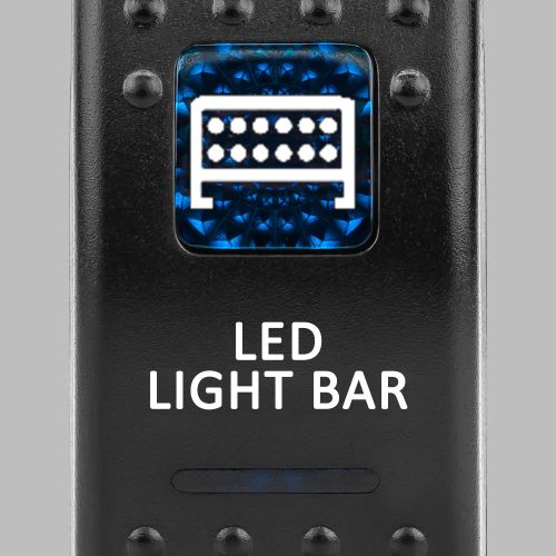 Rocker Switch for 4x4 LED Light Bar Back Lit Blue