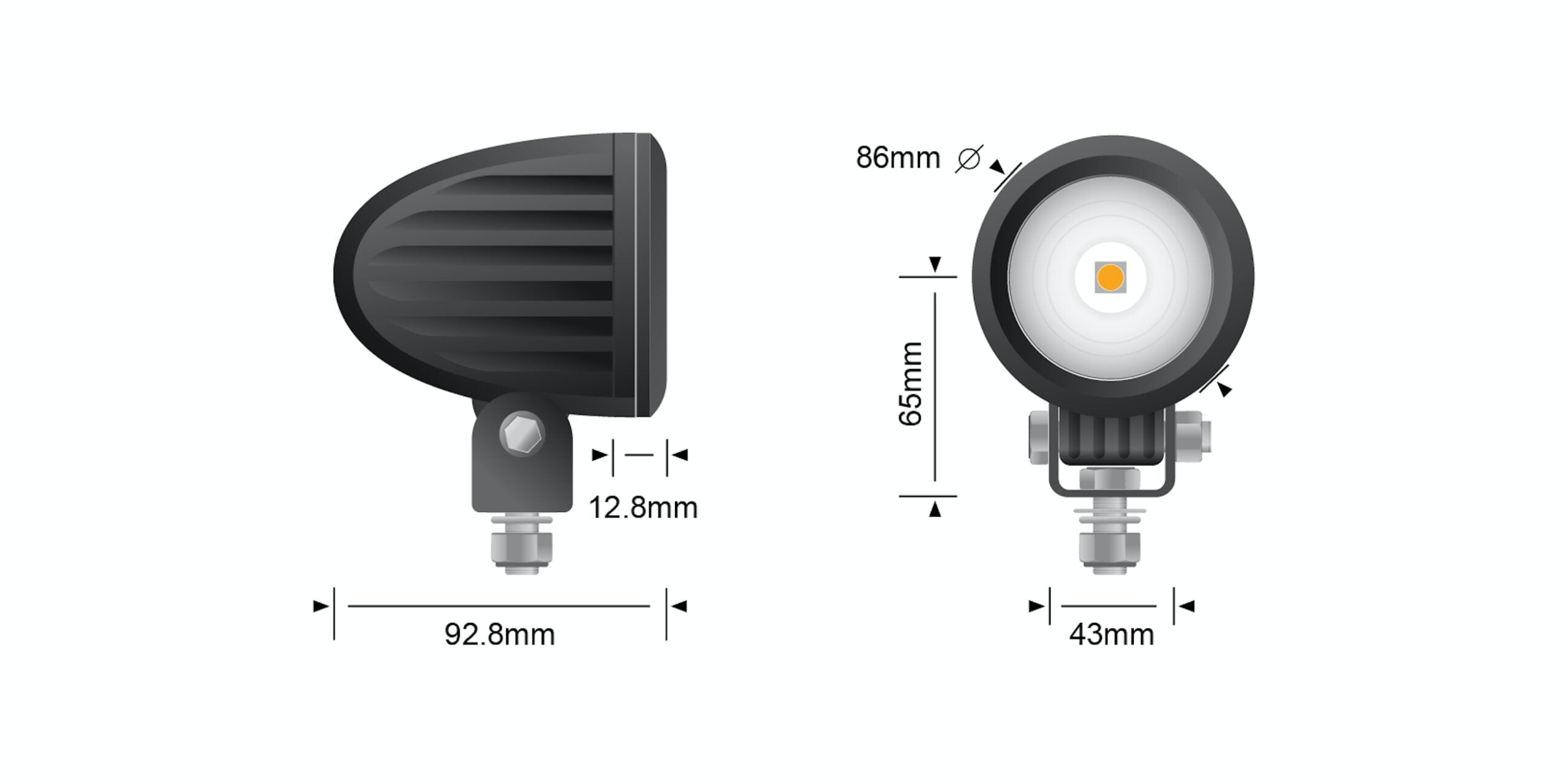 MCX25 FLOOD MOTORCYCLE LED DRIVING LIGHT