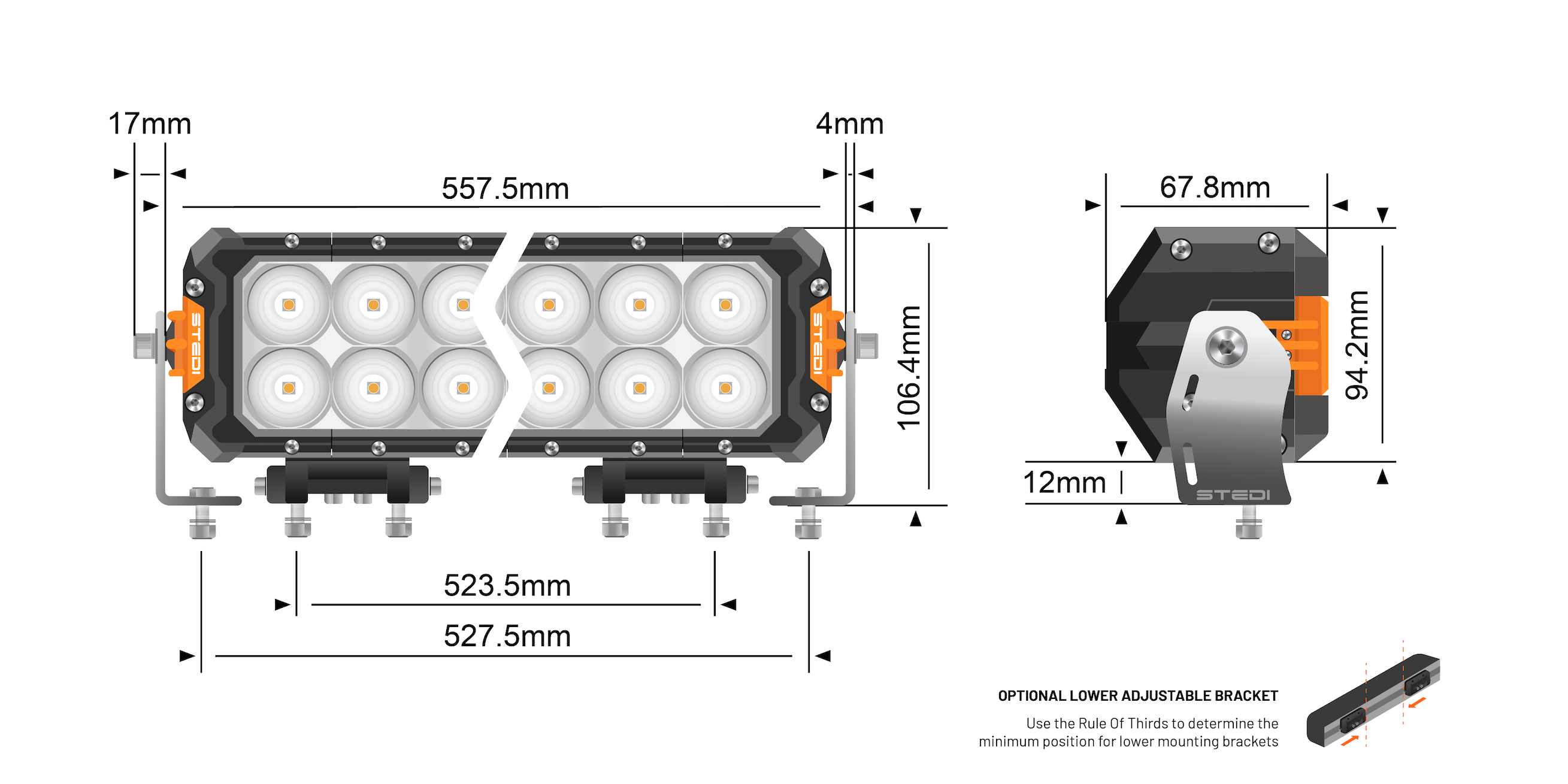 ST3303 PRO 23.3 INCH 32 LED LIGHT BAR
