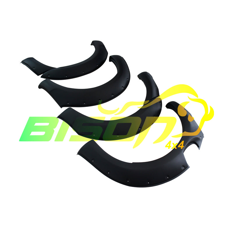 BISON 4X4 Matt Black OEM Fender Flares Black Guard Trim Fits To Ford Ranger 2018-2020