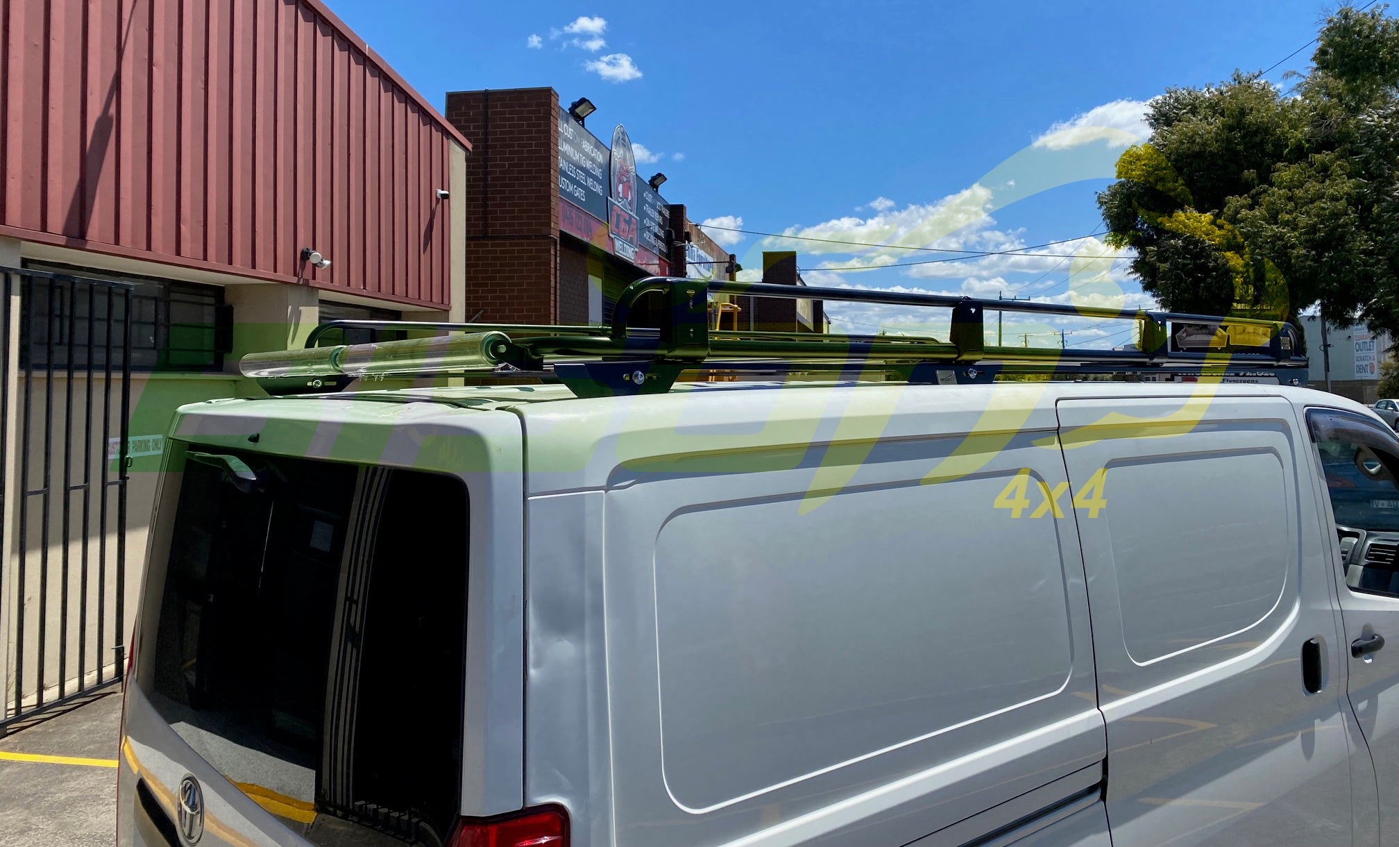 Toyota HIACE 2019-onwards LWB Tradesman Style open Ends Steel Roof Rack 3000x1464mm