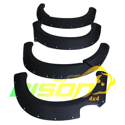 BISON 4X4 Fender Flares Guard Cover to suit Isuzu D-Max 2012 - 2015 Matte Black Modified design