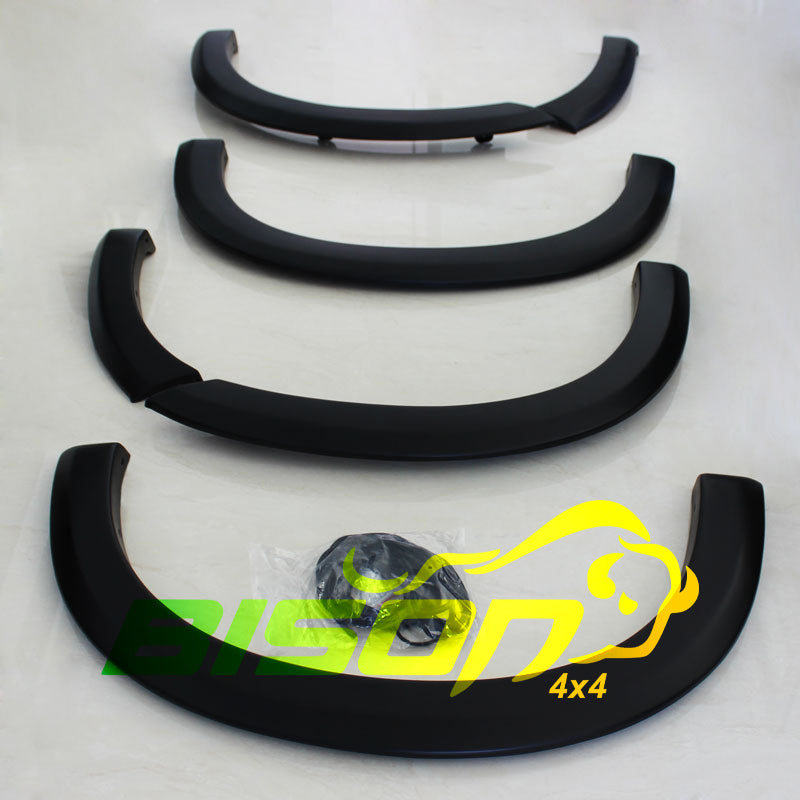 BISON 4X4 Fender Flares Guard Cover to suit Isuzu D-Max 2012 - 2015 Matte Black Slim Smooth Design