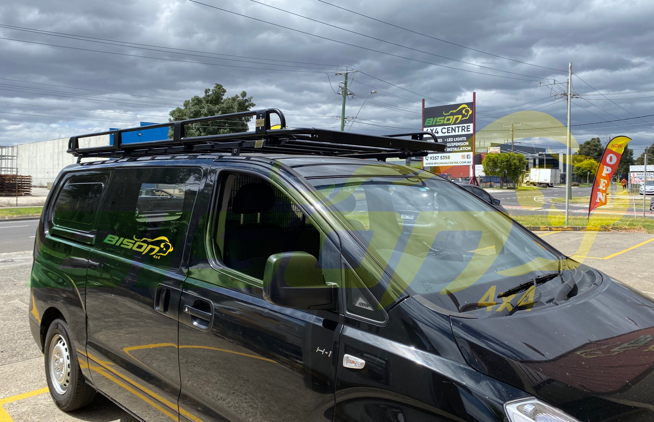 Hyundai iLoad Tradesman Style Open Ends Steel Roof Rack 3000x1464mm