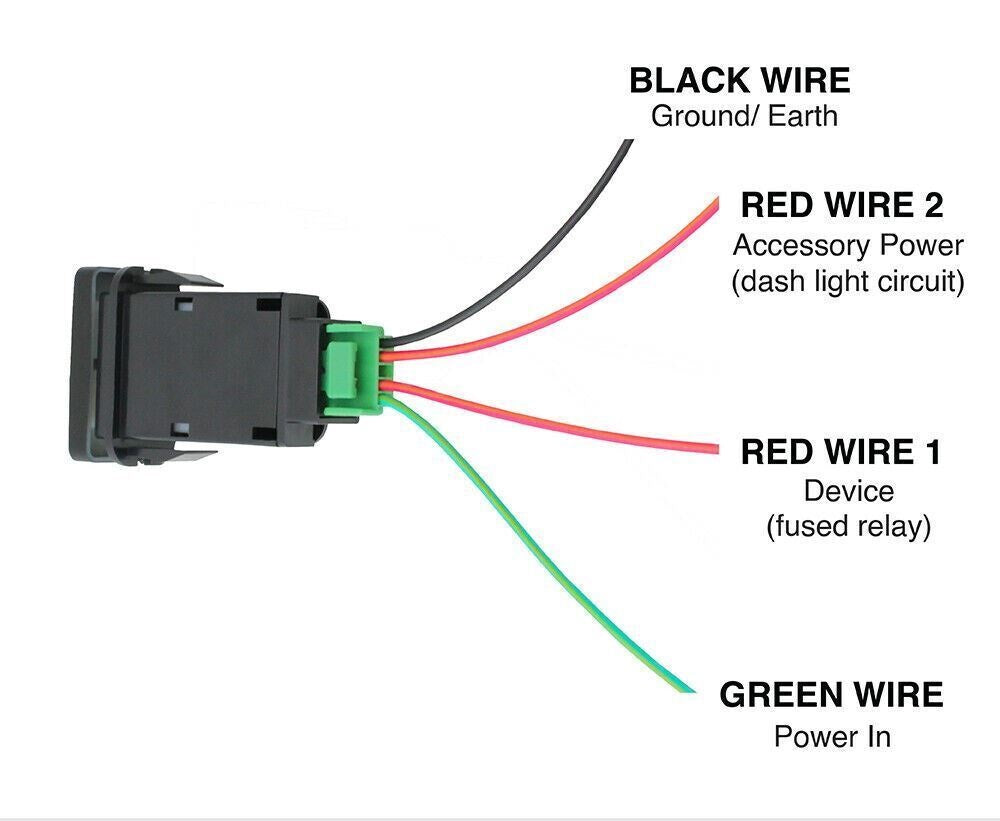 SPOT LIGHTS GREEN LED Tall Push Switch