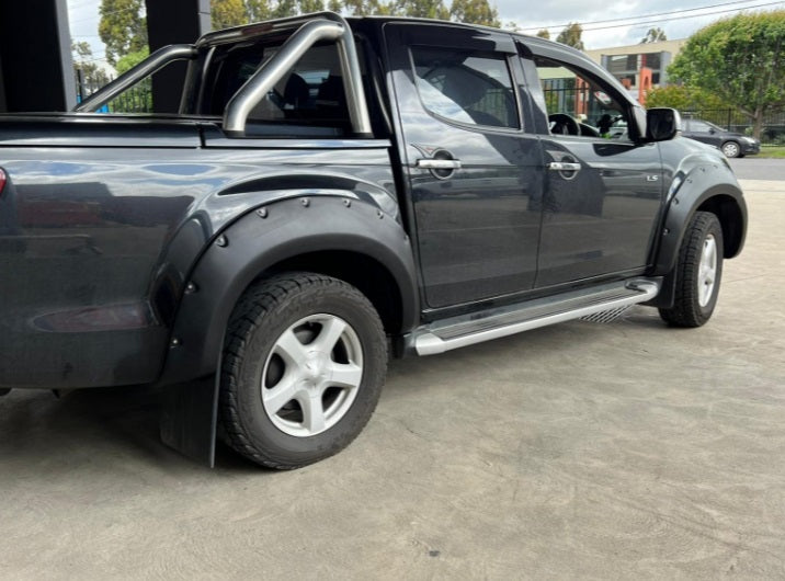 BISON 4X4 Fender Flares Guard Cover to suit Isuzu D-Max 2012 - 2015 Matte Black Modified design