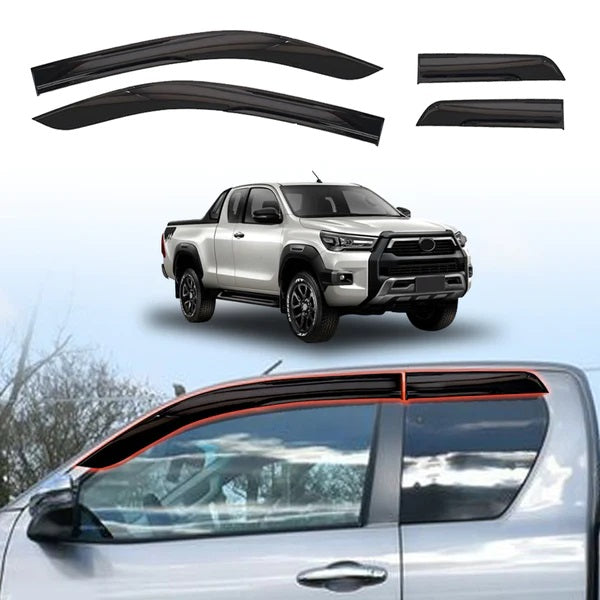 BISON 4X4 Weather Shields Door Visors for Toyota Hilux 2015-2018