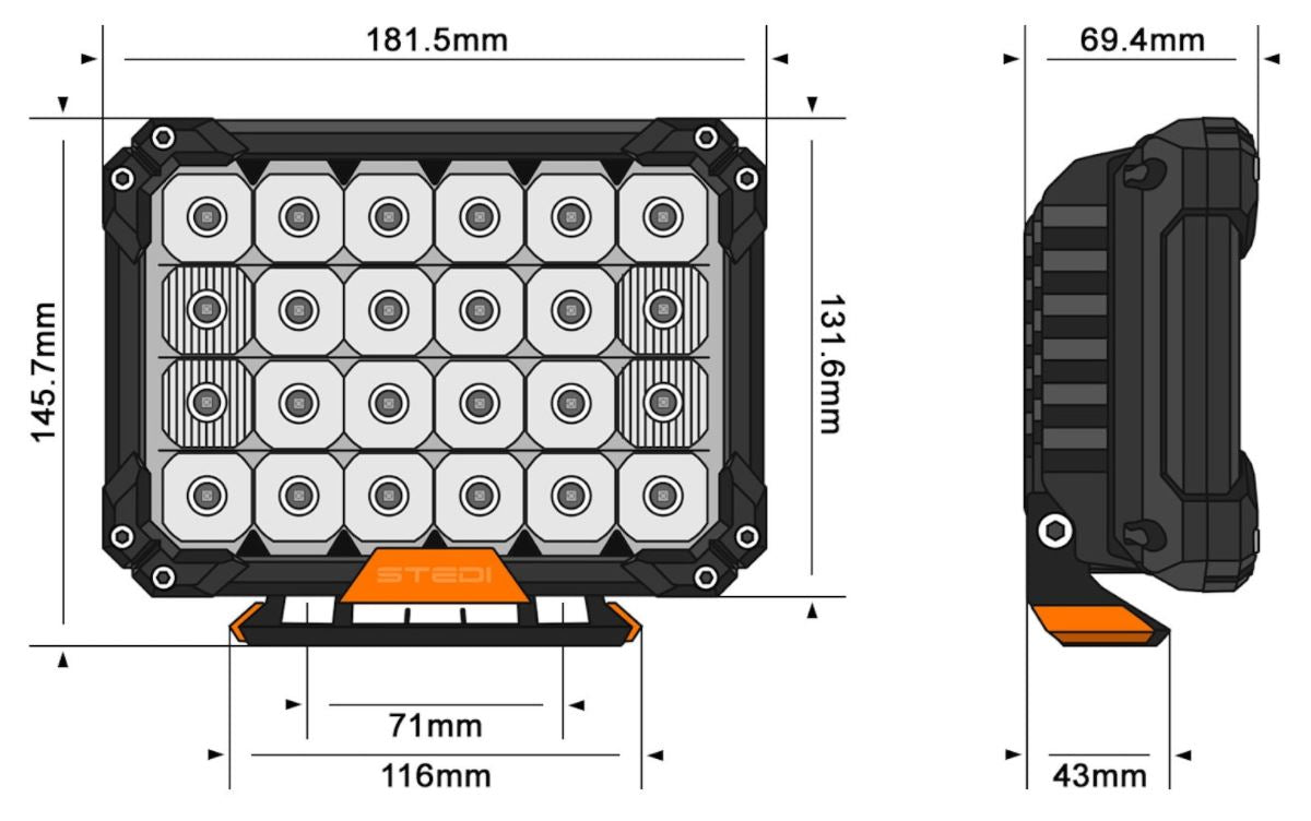 SINGLE (1X LIGHT) QUAD PRO LED DRIVING LIGHT