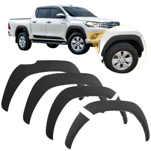 BISON 4X4 Black Fender Flares Wheel Arch Suits for Hilux SR5 SR 2015-2018 6 Inch 6pcs