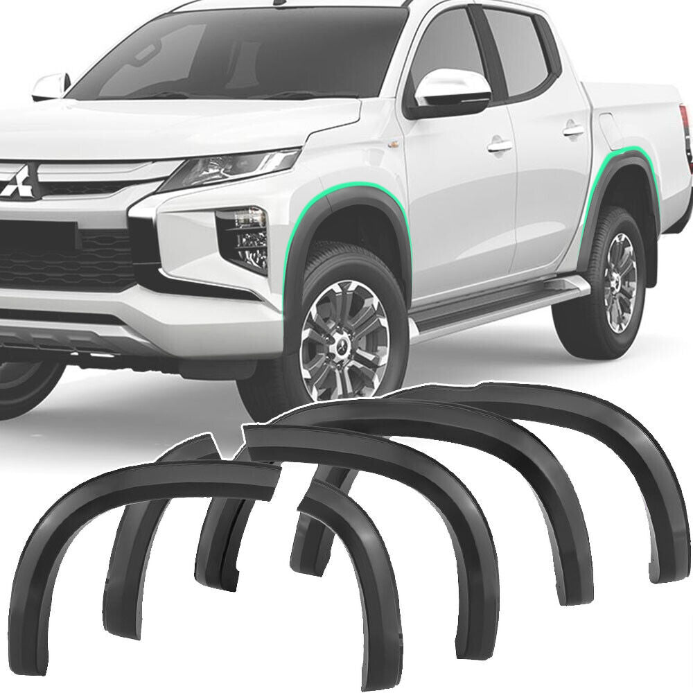 BISON 4X4 Fender Flares Wheel Arch Protector For Mitsubishi Triton 2019-2021 slim smooth